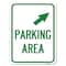 Signmission Parking Area W/ Upper Right Arrow Heavy-Gauge Alum Rust Proof Parking Sign, 18" x 24", A-1824-23463 A-1824-23463 - alternate 1